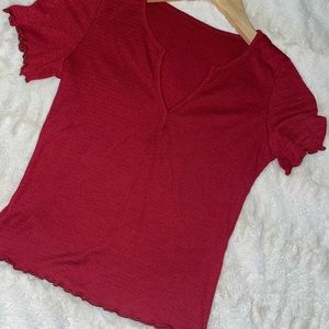 Red crop top